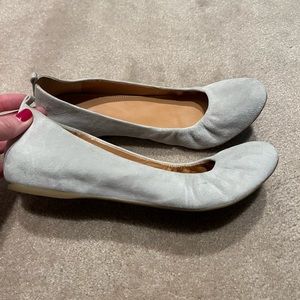 Jcrew ballet flats light grey, size 10